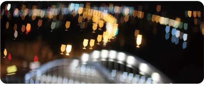 Beer Glasses and Decorative Lights